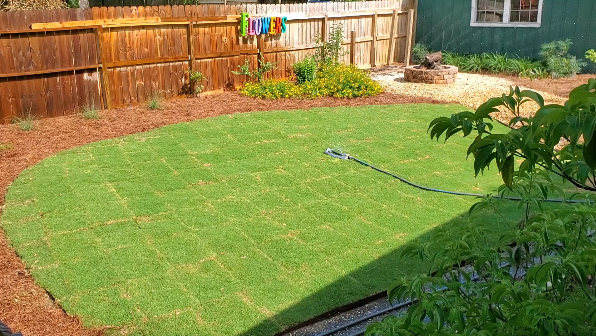 grass sod installation